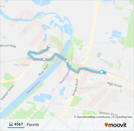 4567 Bus Line Map