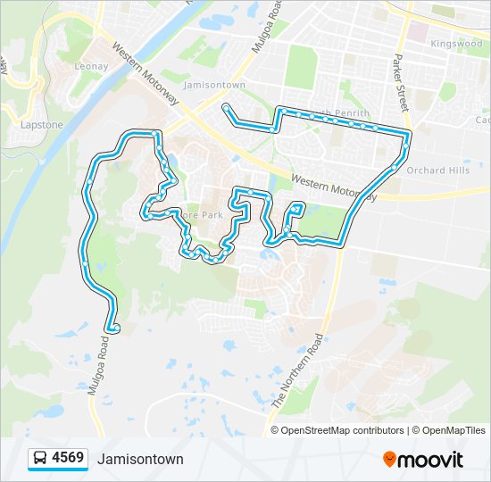 Mapa de 4569 de autobús