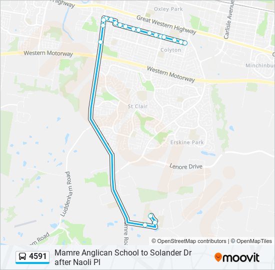 4591 bus Line Map