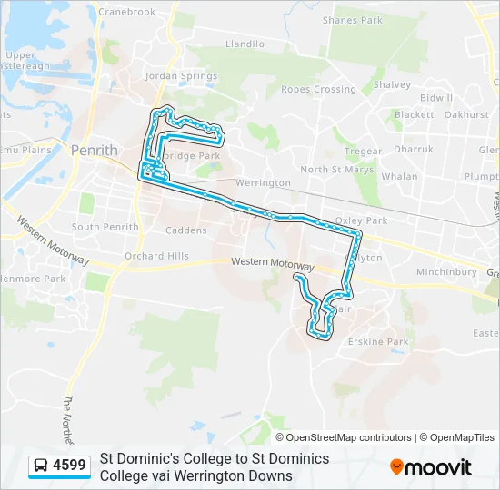 Mapa de 4599 de autobús