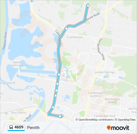 4609 bus Line Map