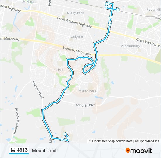 4613 bus Line Map