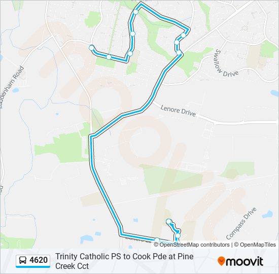 Mapa de 4620 de autobús