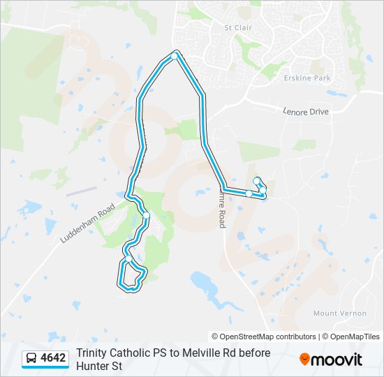 4642 bus Line Map