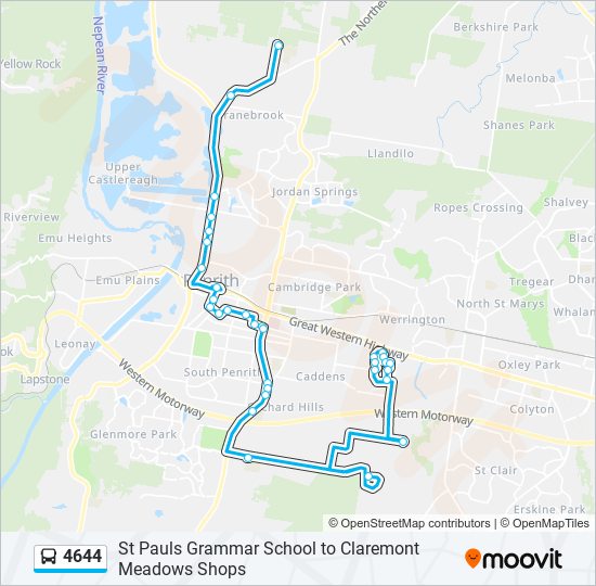 Mapa de 4644 de autobús