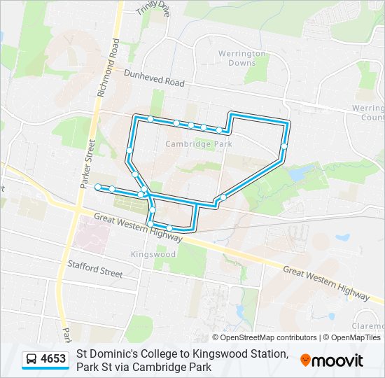 4653 bus Line Map