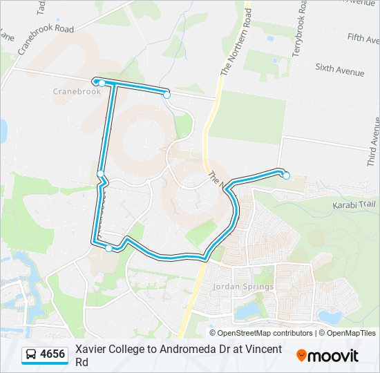 4656 bus Line Map