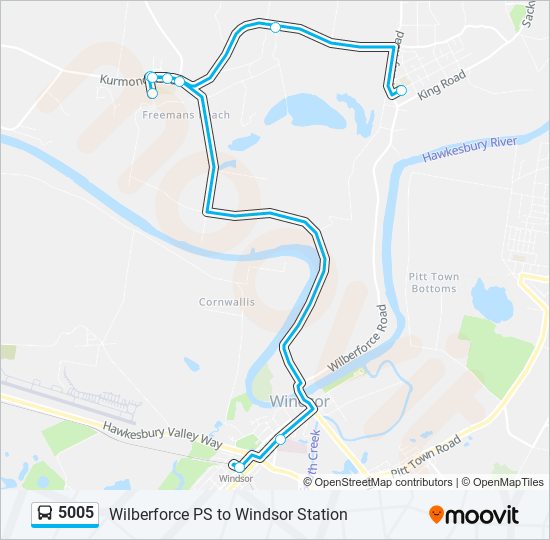 5005 bus Line Map