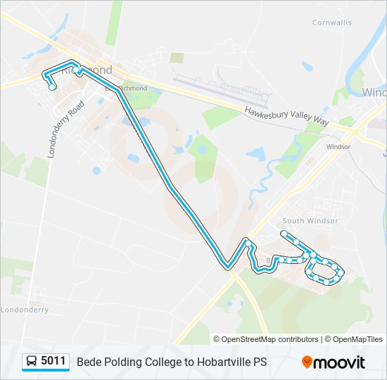 Mapa de 5011 de autobús