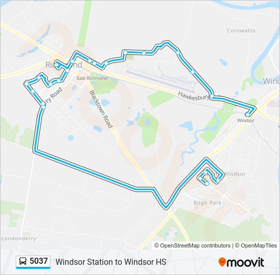 5037 bus Line Map