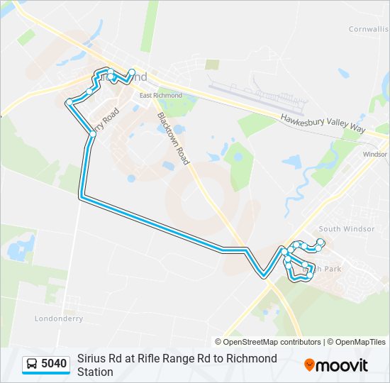 Mapa de 5040 de autobús