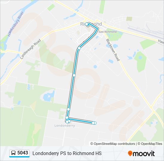 Mapa de 5043 de autobús