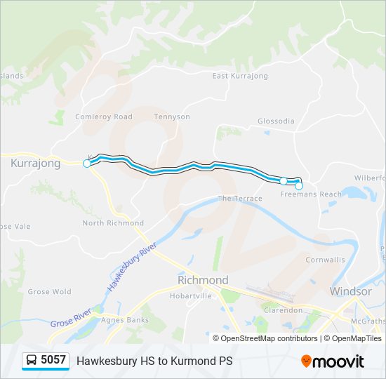 5057 bus Line Map