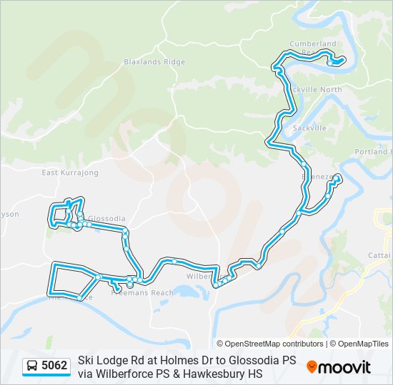 Mapa de 5062 de autobús