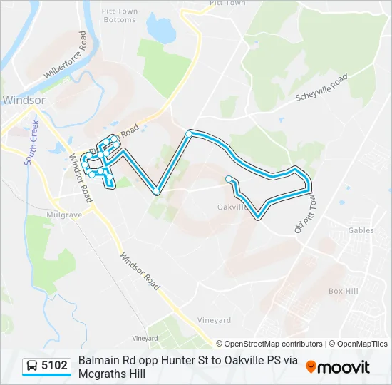 5102 Bus Line Map
