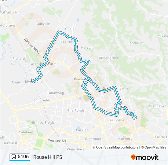 Mapa de 5106 de autobús