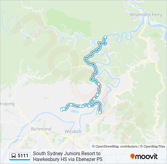 5111 bus Line Map