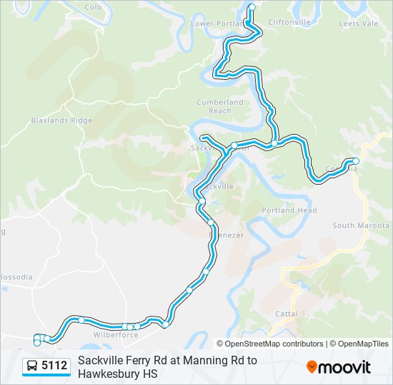 5112 bus Line Map