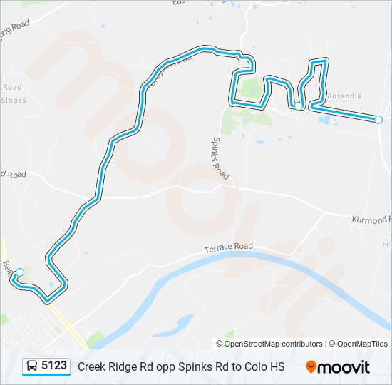 Mapa de 5123 de autobús