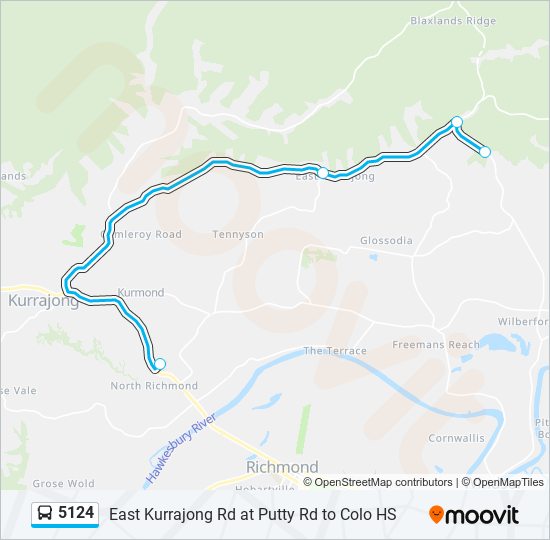 Mapa de 5124 de autobús