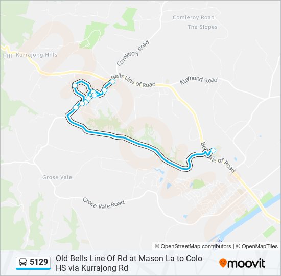 Mapa de 5129 de autobús