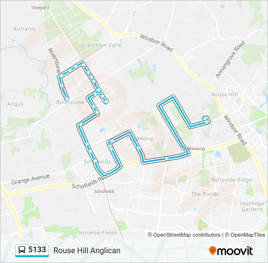 5133 Bus Line Map