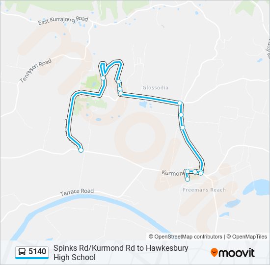 Mapa de 5140 de autobús