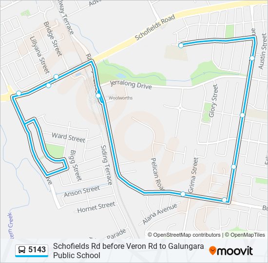 Mapa de 5143 de autobús