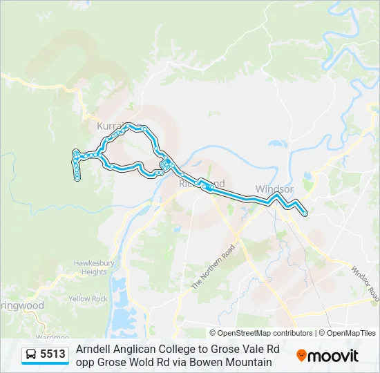 5513 Bus Line Map