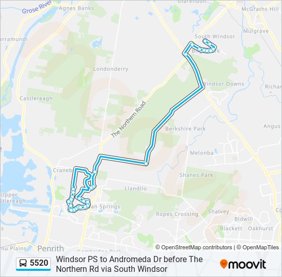 5520 bus Line Map