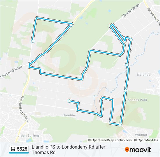 Mapa de 5525 de autobús