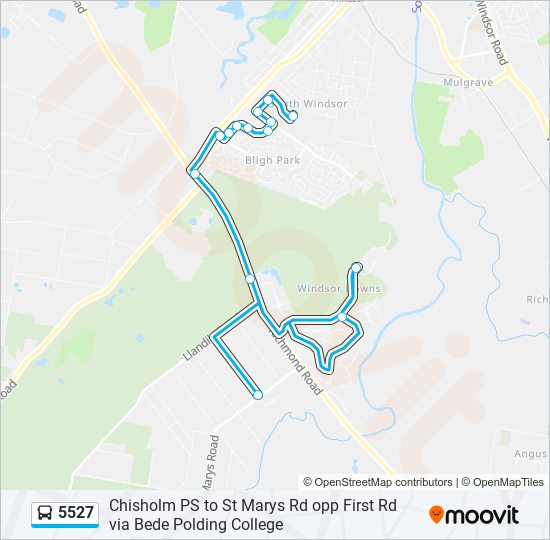 Mapa de 5527 de autobús