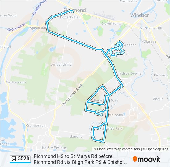 5528 bus Line Map