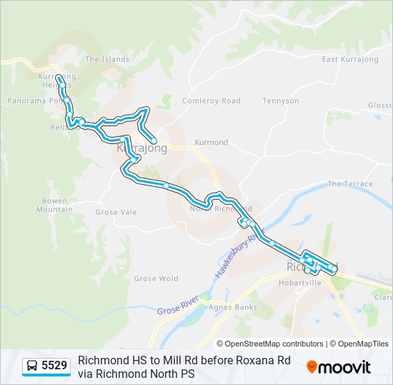 5529 bus Line Map