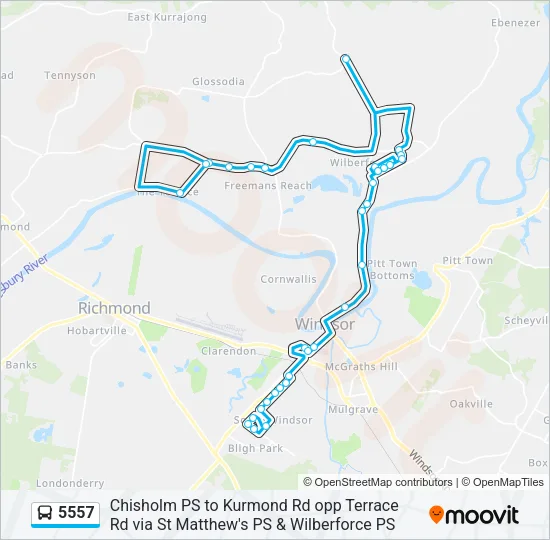 5557 Bus Line Map