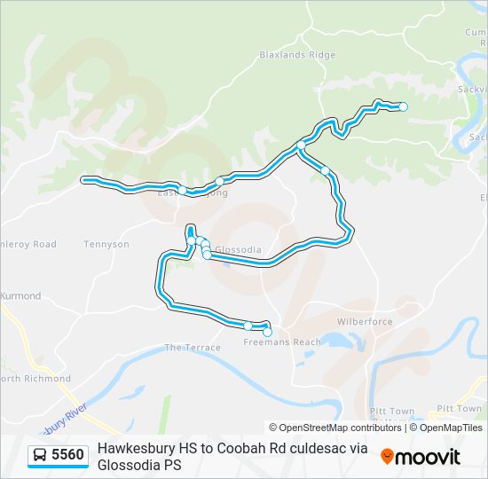 5560 Route Schedules, Stops & Maps East Kurrajong (Updated)