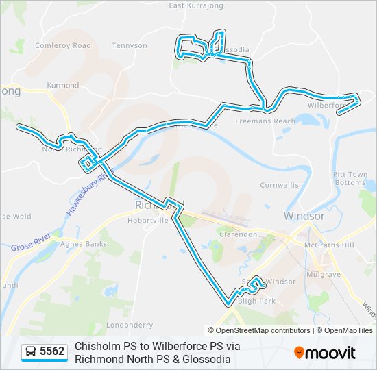 Mapa de 5562 de autobús