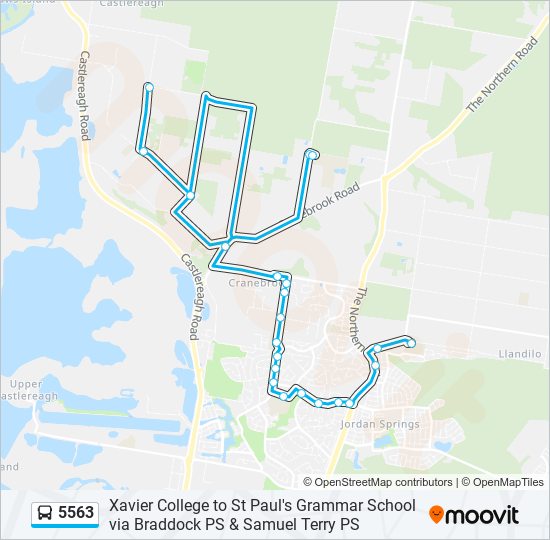 Mapa de 5563 de autobús