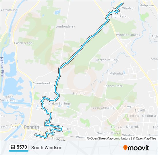 Mapa de 5570 de autobús