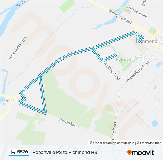 5576 bus Line Map