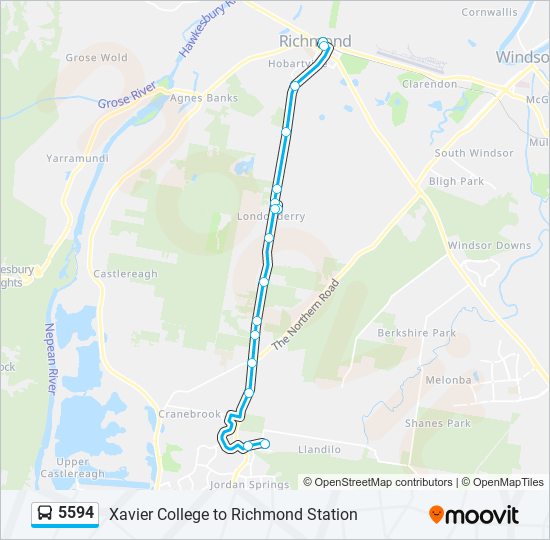 5594 bus Line Map