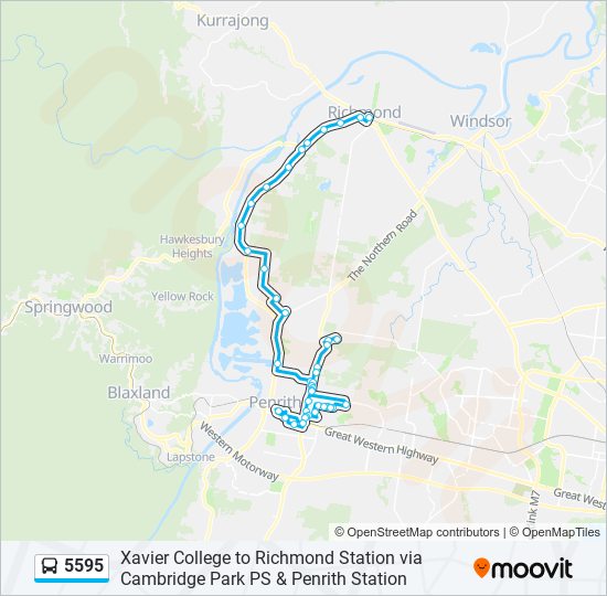 5595 bus Line Map