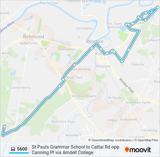 5600 bus Line Map