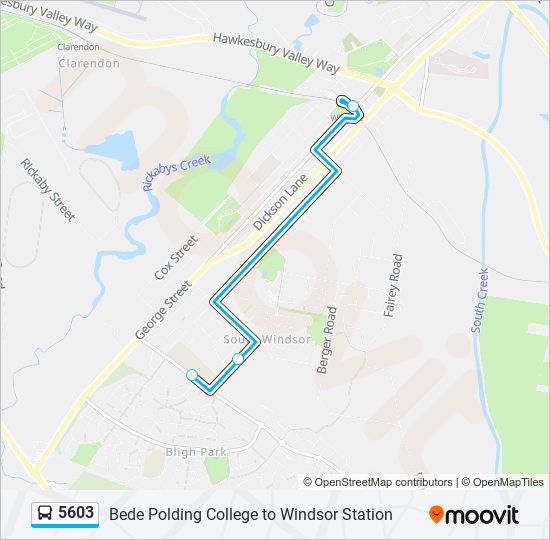 5603 bus Line Map