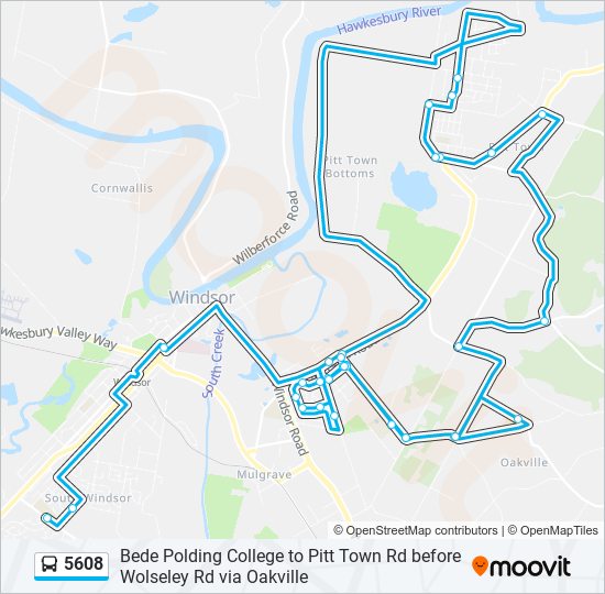 5608 bus Line Map