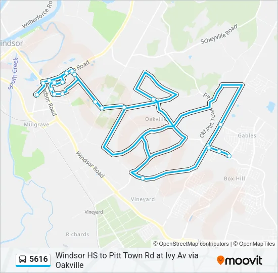 5616 Bus Line Map