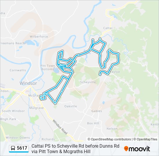 5617 bus Line Map