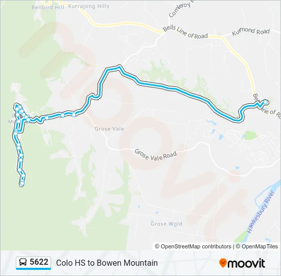 5622 Bus Line Map