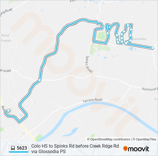 Mapa de 5623 de autobús