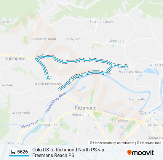 Mapa de 5626 de autobús